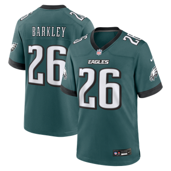 Men's Nike Saquon Barkley  Midnight Green Philadelphia Eagles Team Game Jersey