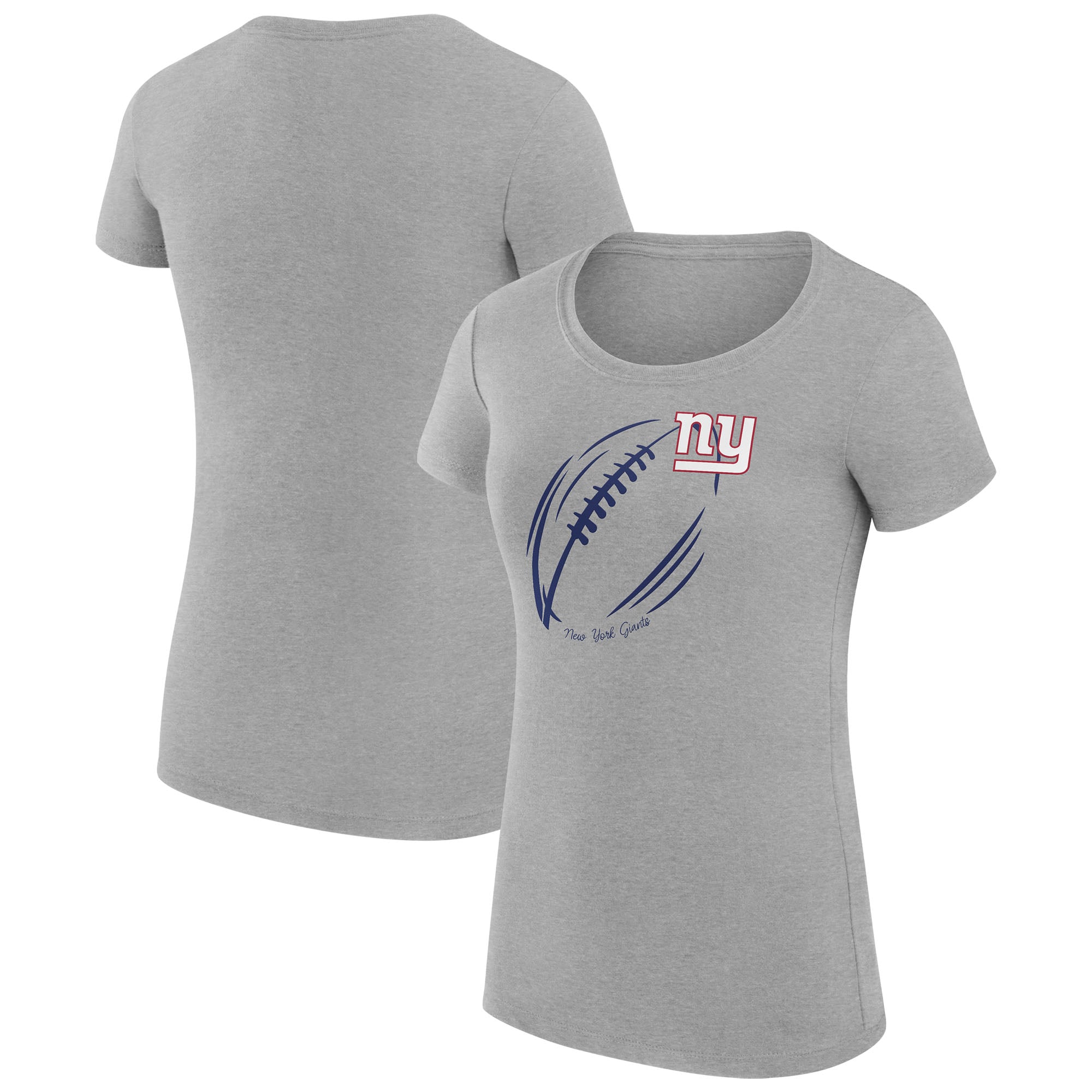 Women’s G-III 4Her by Carl Banks Heather Gray New York Giants Super-Slim Fit Lightweight Subtle Football T-Shirt Women’s G-III 4Her by Carl Banks Heather Gray New York Giants Super-Slim Fit Lightweight Subtle Football T-Shirt