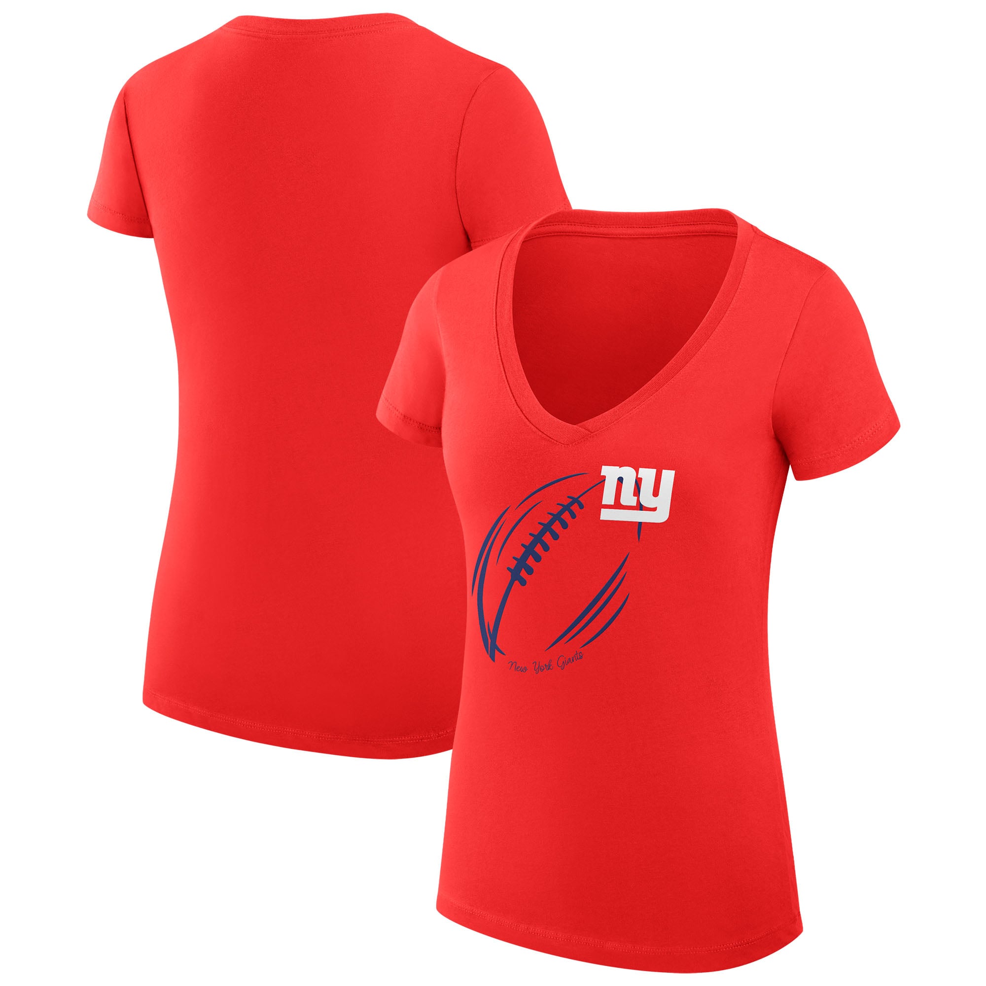 Women’s G-III 4Her by Carl Banks Red New York Giants Super-Slim Fit Lightweight Subtle Football V-Neck T-Shirt Women’s G-III 4Her by Carl Banks Red New York Giants Super-Slim Fit Lightweight Subtle Football V-Neck T-Shirt