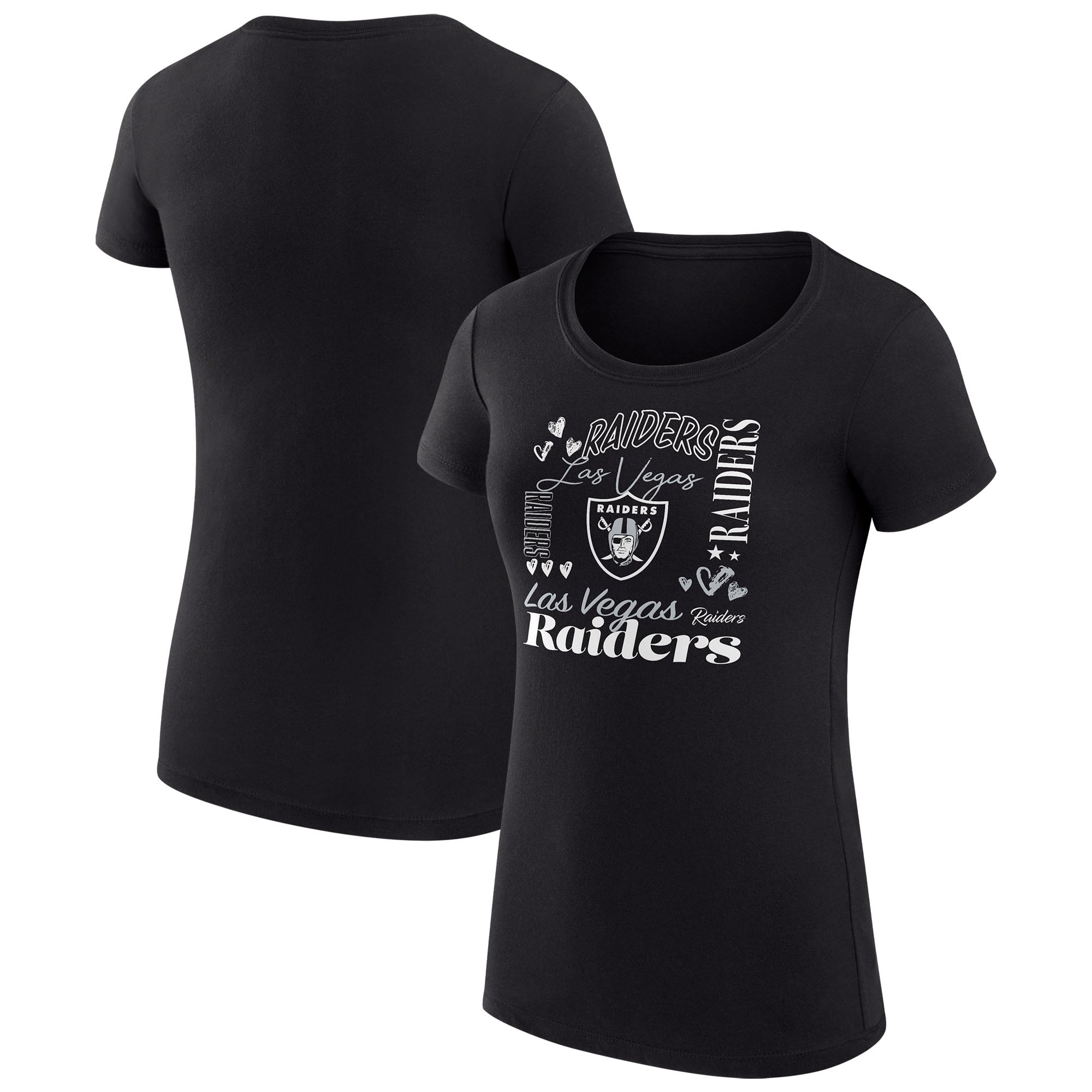 Women’s G-III 4Her by Carl Banks Black Las Vegas Raiders Super-Slim Fit Lightweight Collage Team T-Shirt Women’s G-III 4Her by Carl Banks Black Las Vegas Raiders Super-Slim Fit Lightweight Collage Team T-Shirt