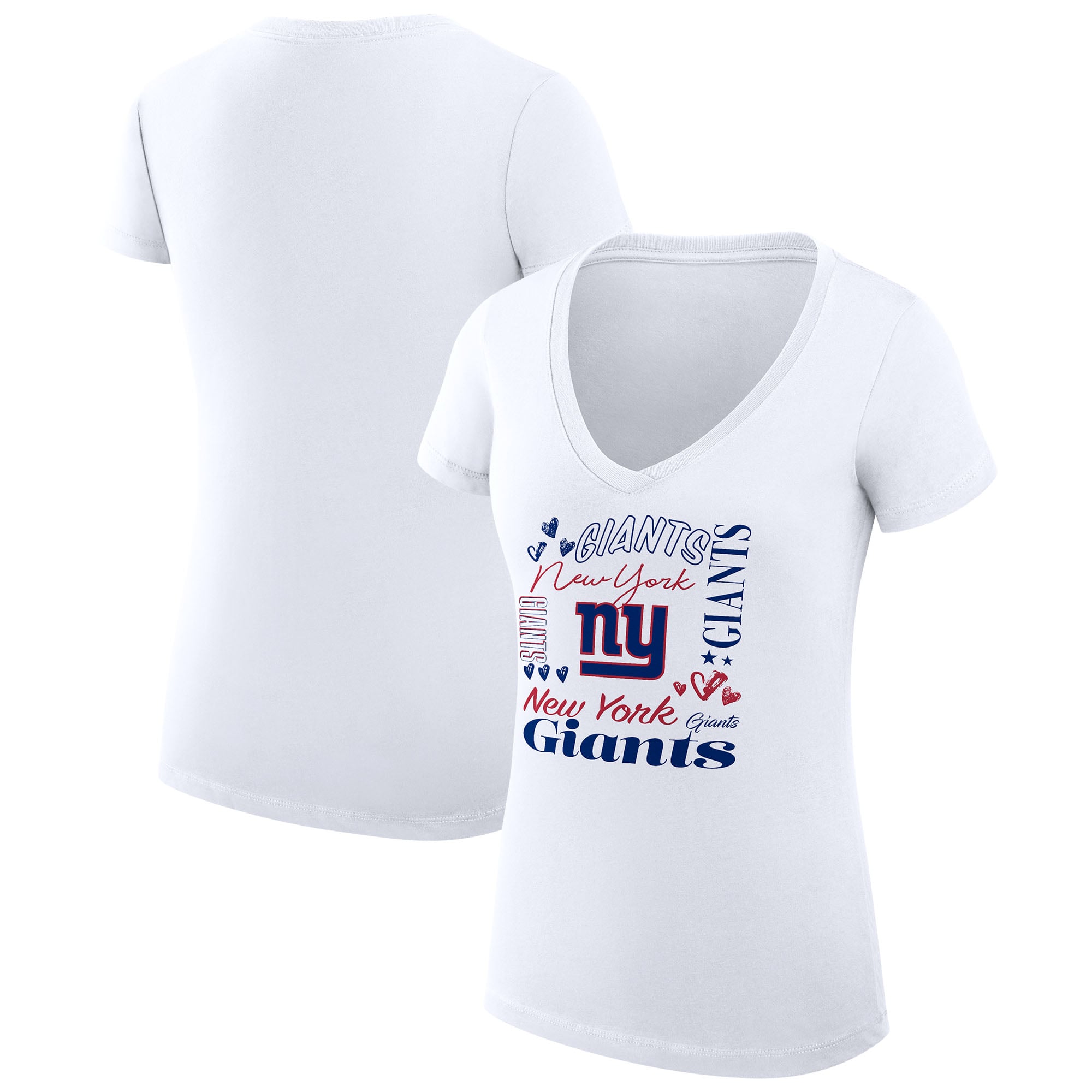 Women’s G-III 4Her by Carl Banks White New York Giants Super-Slim Fit Lightweight Collage Team V-Neck T-Shirt Women’s G-III 4Her by Carl Banks White New York Giants Super-Slim Fit Lightweight Collage Team V-Neck T-Shirt
