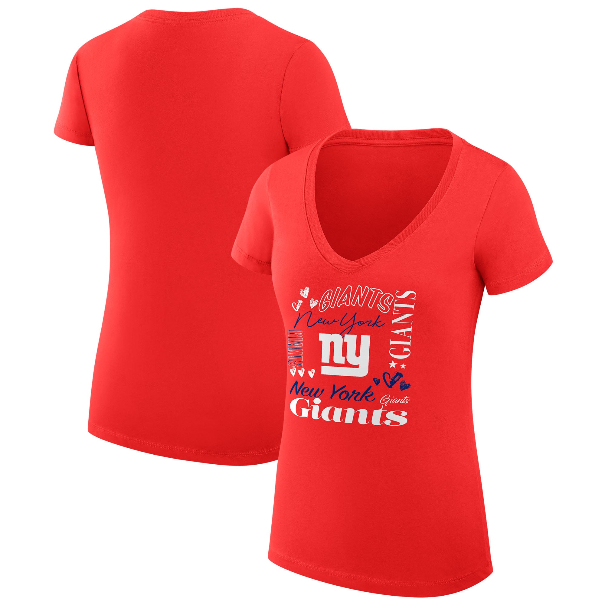 Women’s G-III 4Her by Carl Banks Red New York Giants Super-Slim Fit Lightweight Collage Team V-Neck T-Shirt Women’s G-III 4Her by Carl Banks Red New York Giants Super-Slim Fit Lightweight Collage Team V-Neck T-Shirt