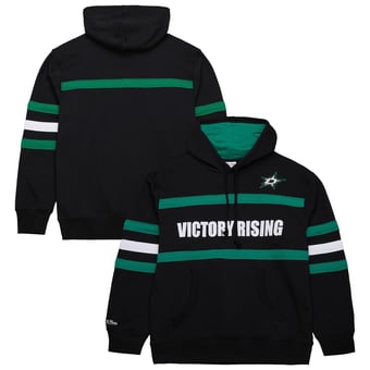 Men's Mitchell & Ness Black Dallas Stars Head Coach Slogan Pullover Hoodie