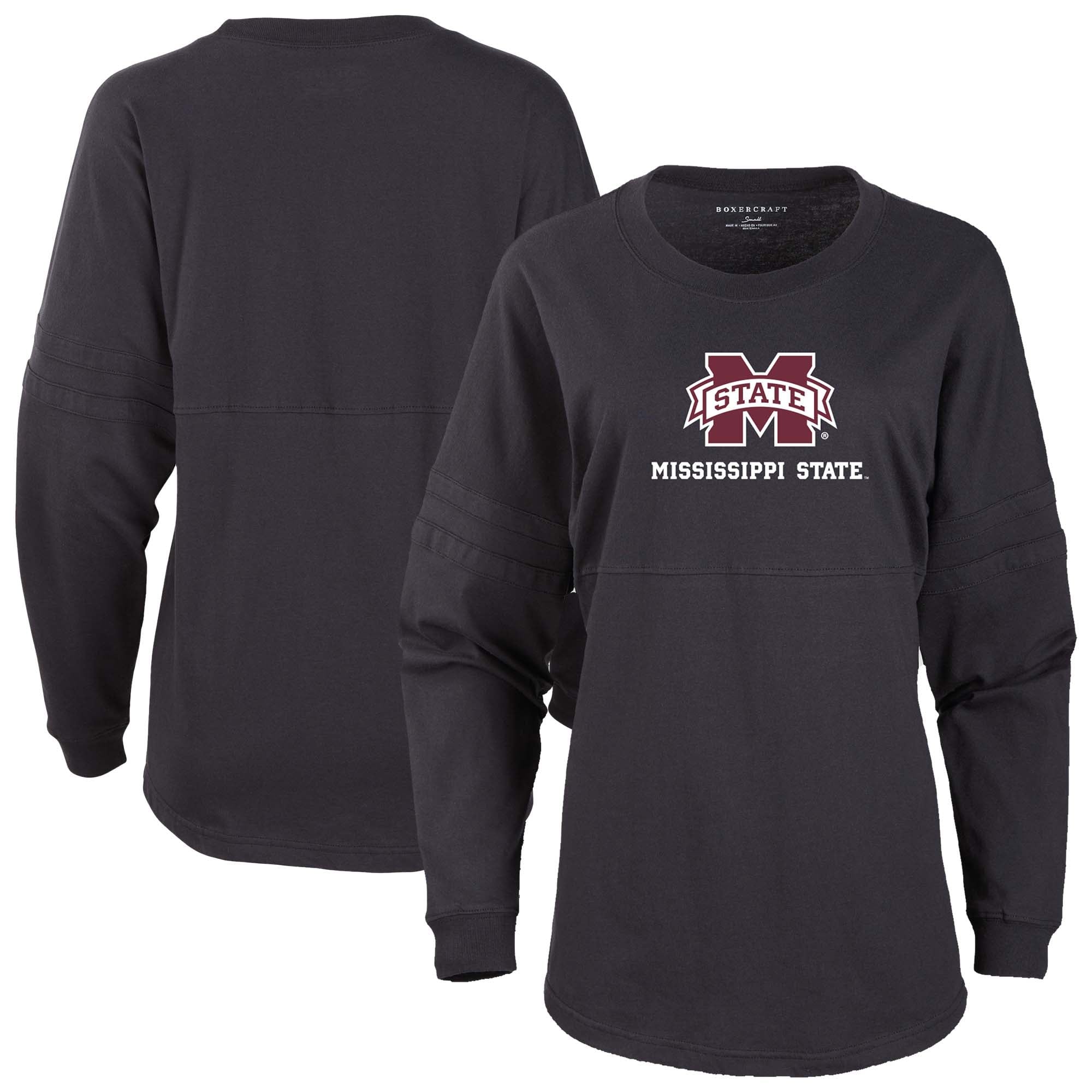 Women's Black Mississippi State Bulldogs Pom Pom Long Sleeve Jersey