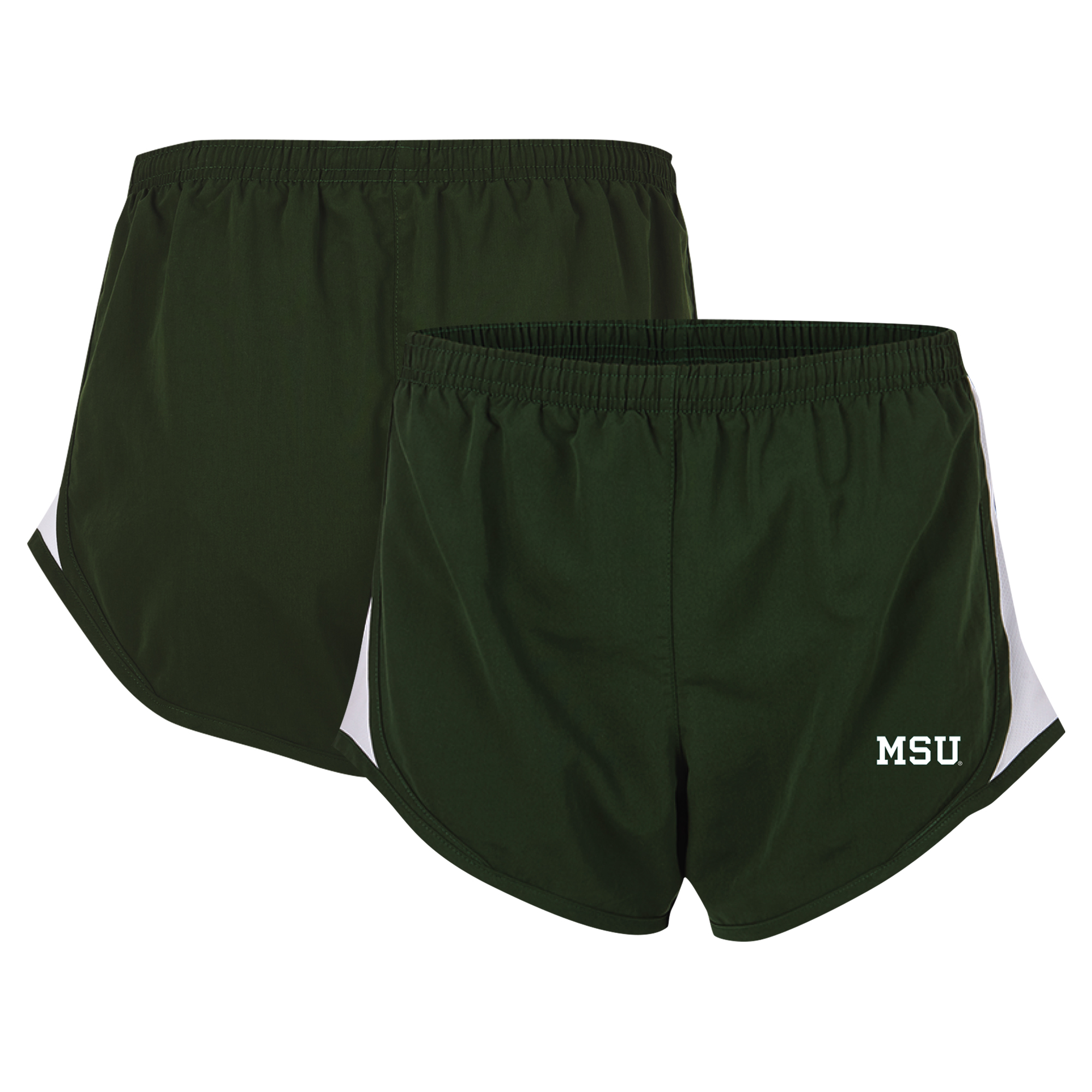 Women's Boxercraft  Green Michigan State Spartans Essential Lined Athletic Shorts