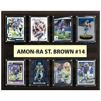 Amon-Ra St. Brown Detroit Lions 12" x 15" Trading Card Plaque