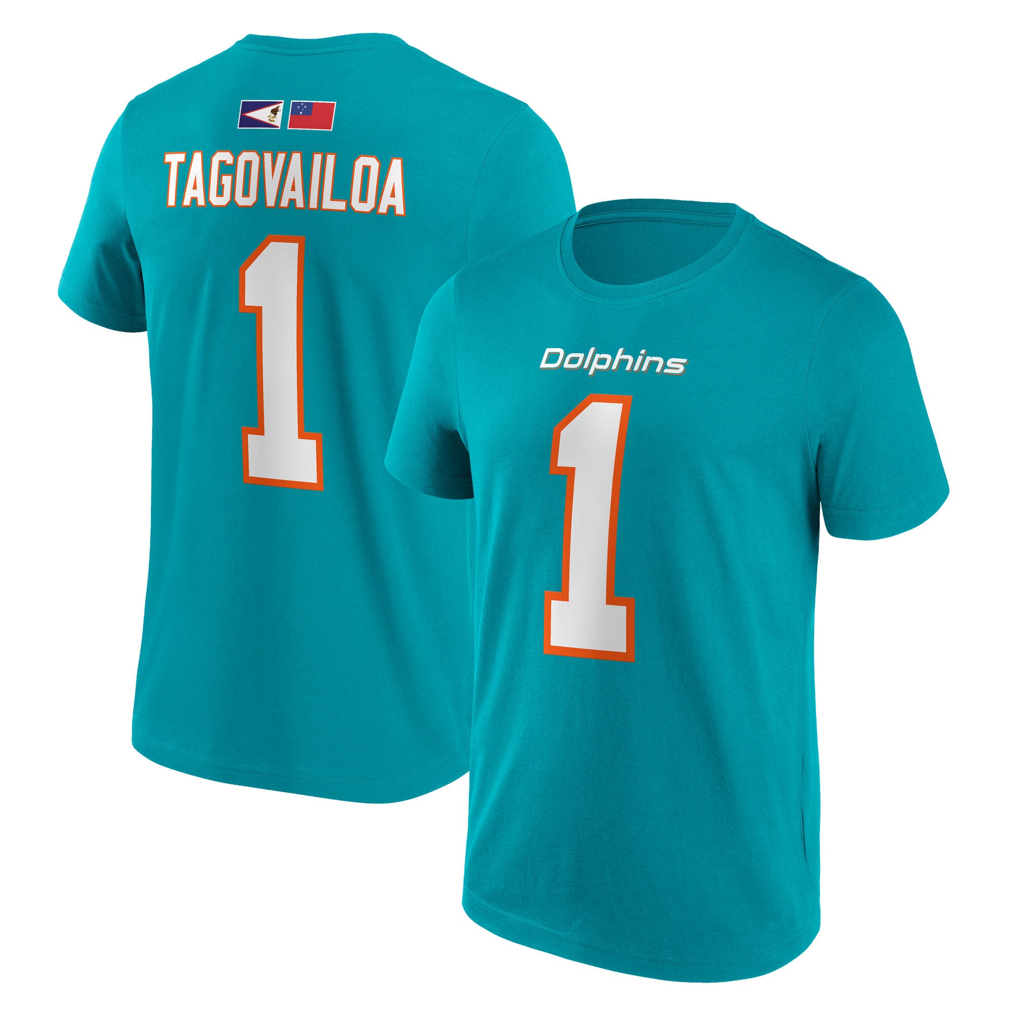 Maglietta Miami Dolphins Nome e Numero - Tua Tagovailoa 1 - Uomo