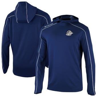 Men's Columbia Navy Vancouver Canucks Shotgun Omni-Wick Pullover Hoodie