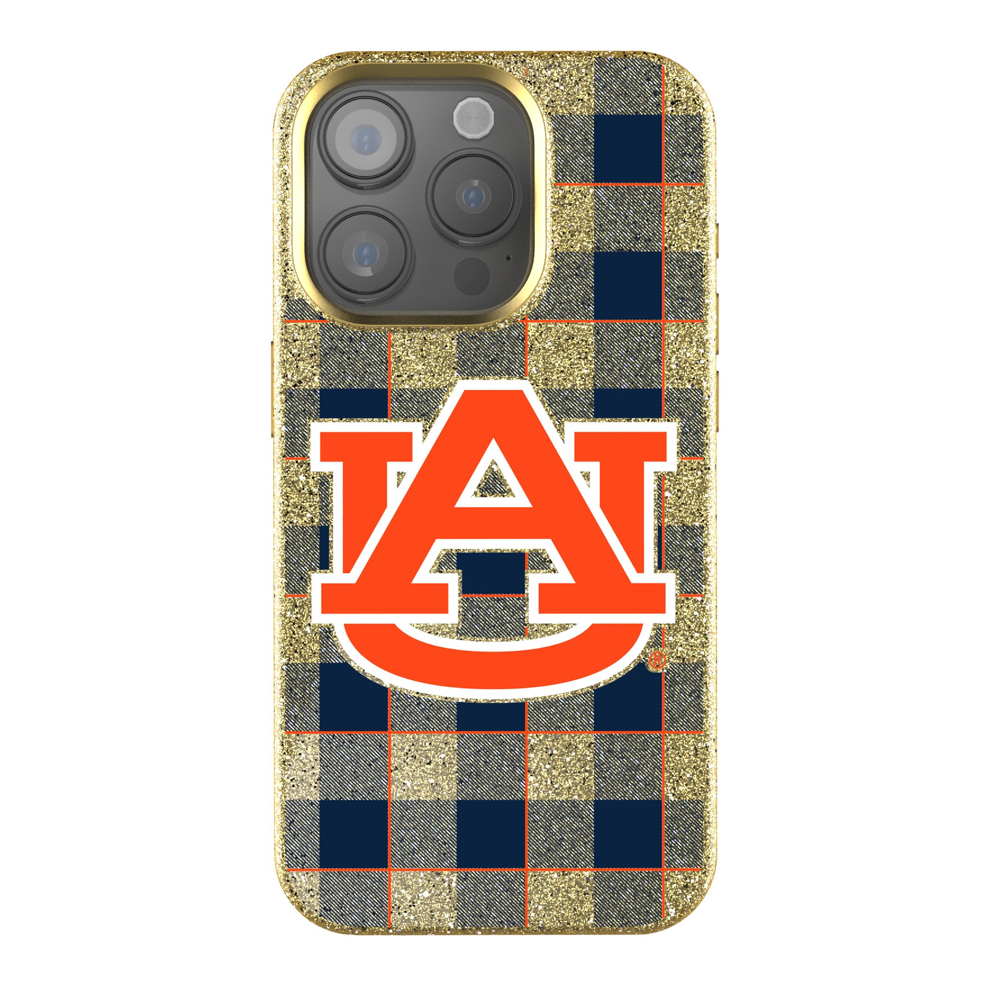 Keyscaper Auburn Tigers Plaid Bling iPhone Case
