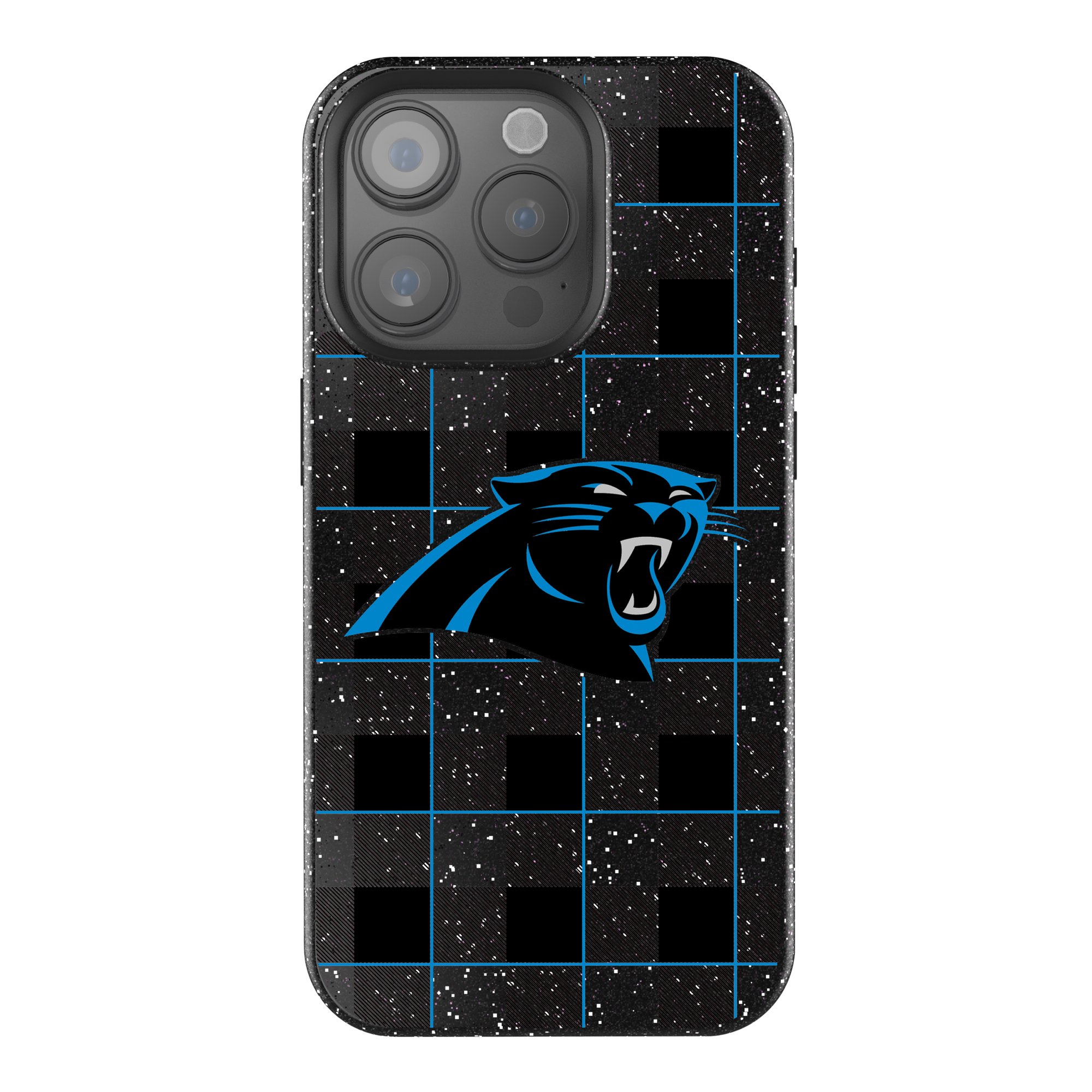Keyscaper Carolina Panthers Plaid Bling iPhone Case