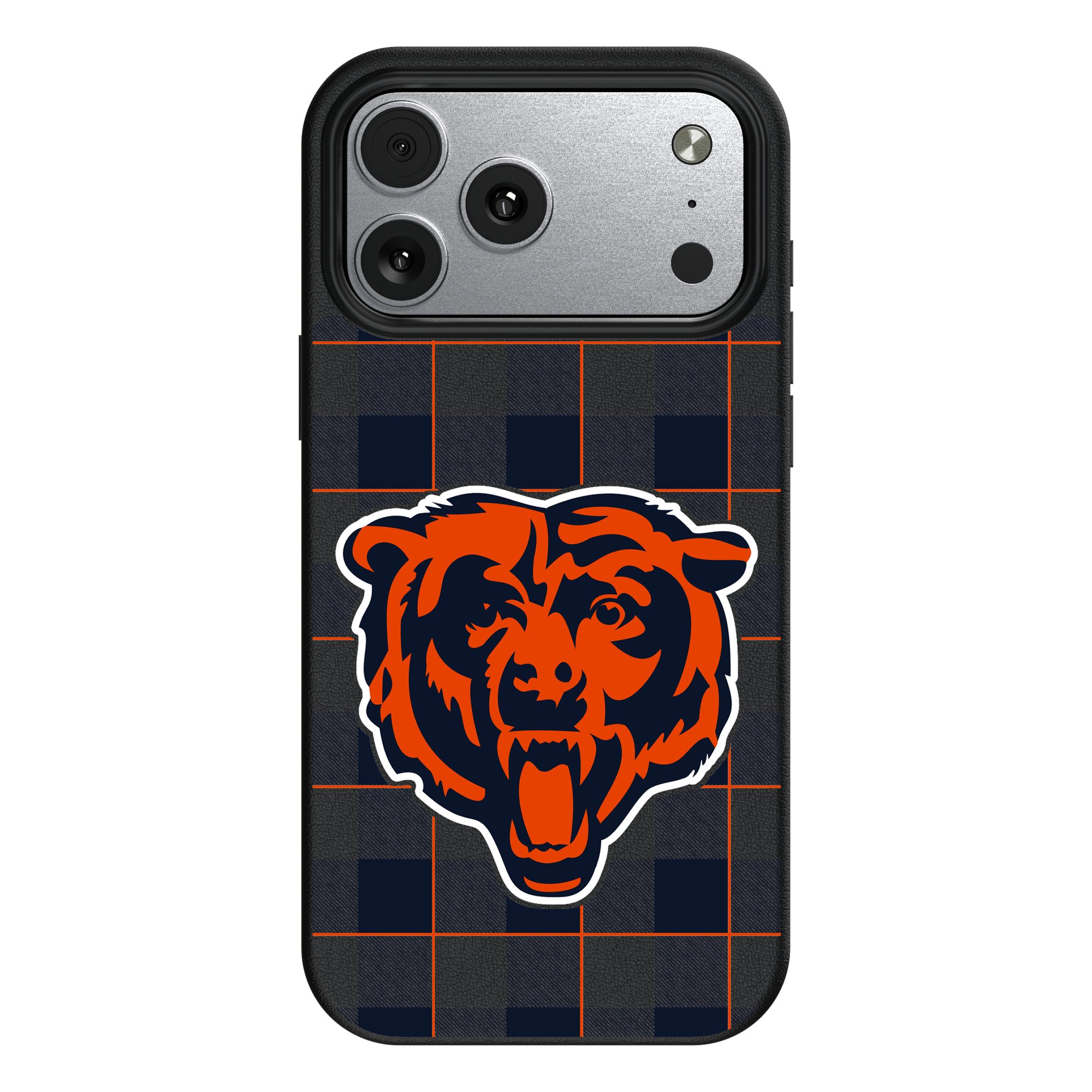 Keyscaper - NFL - Chicago Bears Plaid Magnetic Bump iPhone Case - 15 Pro Max - Black