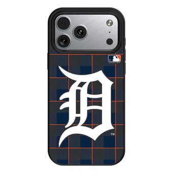 Keyscaper Detroit Tigers Plaid Magnetic Bump iPhone Case