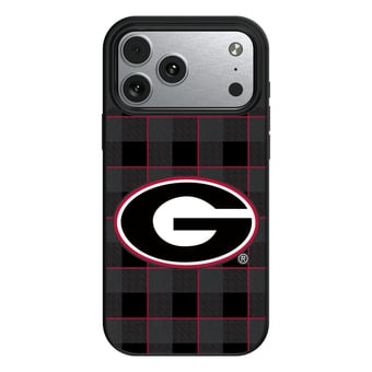Keyscaper Georgia Bulldogs Plaid Magnetic Bump iPhone Case