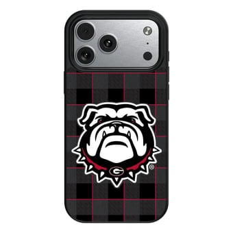 Keyscaper Georgia Bulldogs Plaid Magnetic Bump iPhone Case