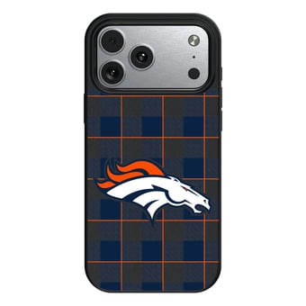 Keyscaper Denver Broncos Plaid Magnetic Bump iPhone Case