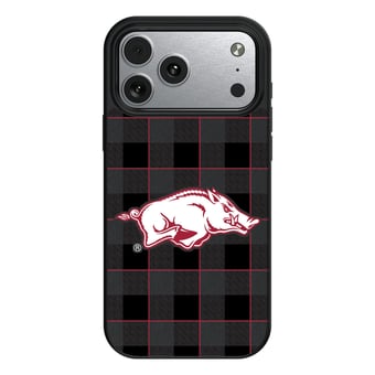 Keyscaper Arkansas Razorbacks Plaid Magnetic Bump iPhone Case