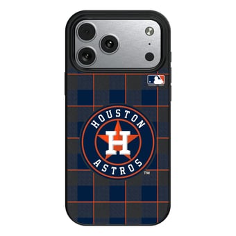 Keyscaper Houston Astros Plaid Magnetic Bump iPhone Case