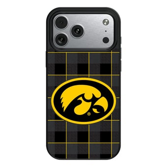 Keyscaper Iowa Hawkeyes Plaid Magnetic Bump iPhone Case
