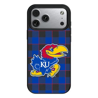 Keyscaper Kansas Jayhawks Plaid Magnetic Bump iPhone Case