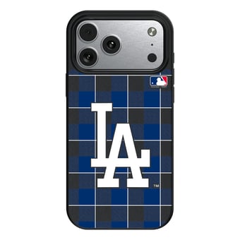 Keyscaper Los Angeles Dodgers Plaid Magnetic Bump iPhone Case