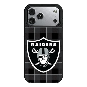 Keyscaper Las Vegas Raiders Plaid Magnetic Bump iPhone Case
