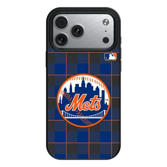 Keyscaper New York Mets Plaid Magnetic Bump iPhone Case