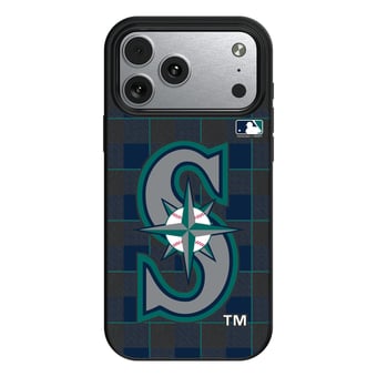 Keyscaper Seattle Mariners Plaid Magnetic Bump iPhone Case