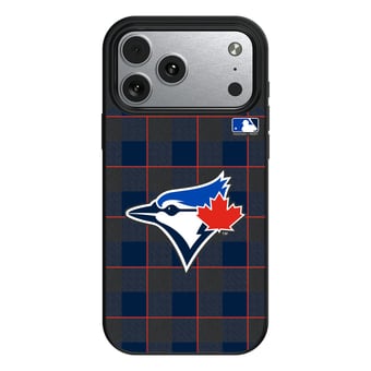 Keyscaper Toronto Blue Jays Plaid Magnetic Bump iPhone Case