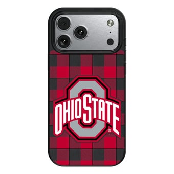 Keyscaper Ohio State Buckeyes Plaid Magnetic Bump iPhone Case