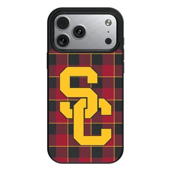 Keyscaper USC Trojans Plaid Magnetic Bump iPhone Case