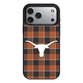 Keyscaper Texas Longhorns Plaid Magnetic Bump iPhone Case