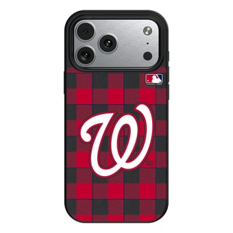 Keyscaper Washington Nationals Plaid Magnetic Bump iPhone Case