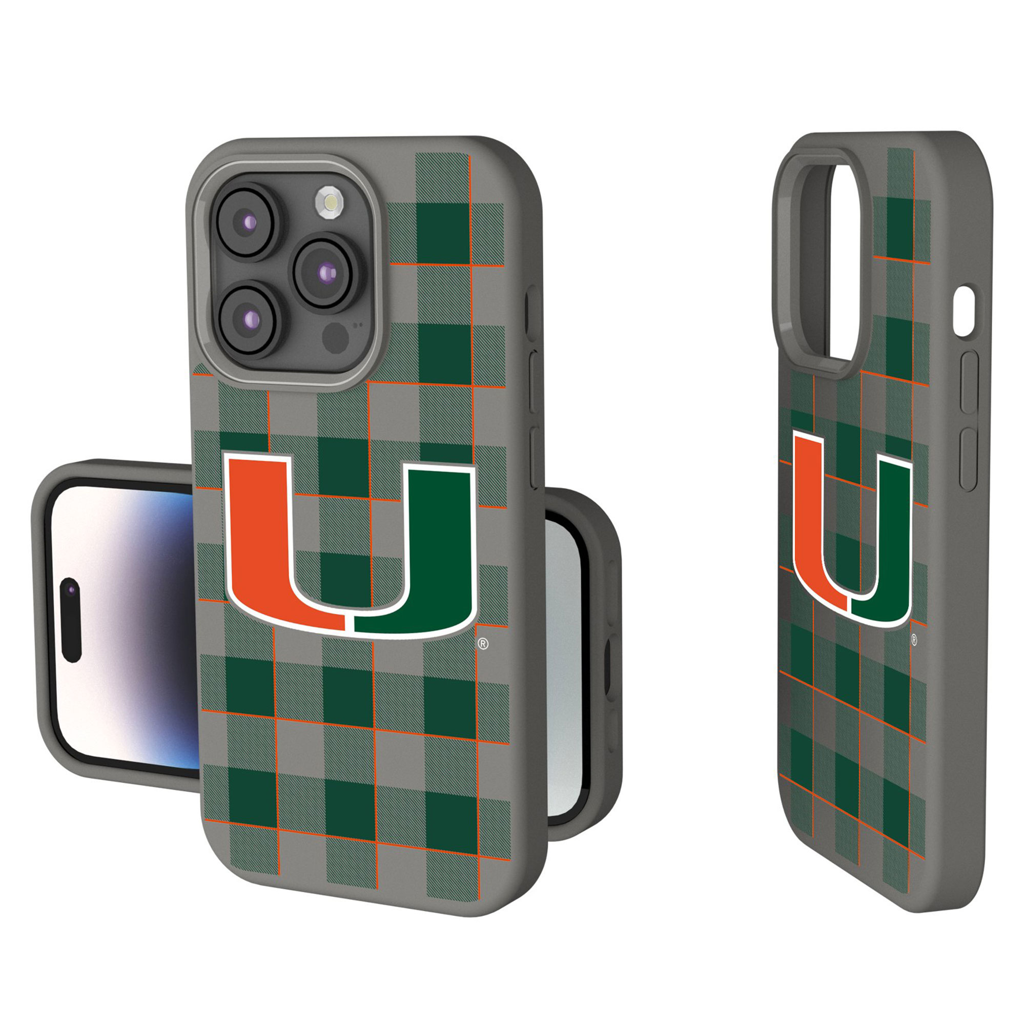 Keyscaper Miami Hurricanes Plaid Soft Touch iPhone Case Keyscaper Miami Hurricanes Plaid Soft Touch iPhone Case