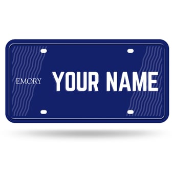 Emory Eagles 6" x 12" Personalized License Plate