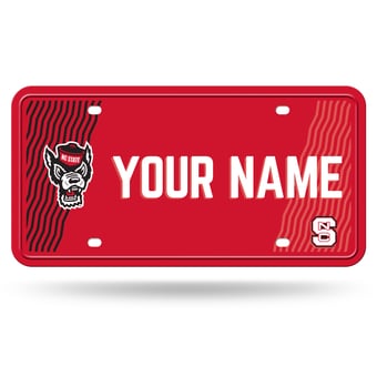 NC State Wolfpack 6" x 12" Personalized License Plate