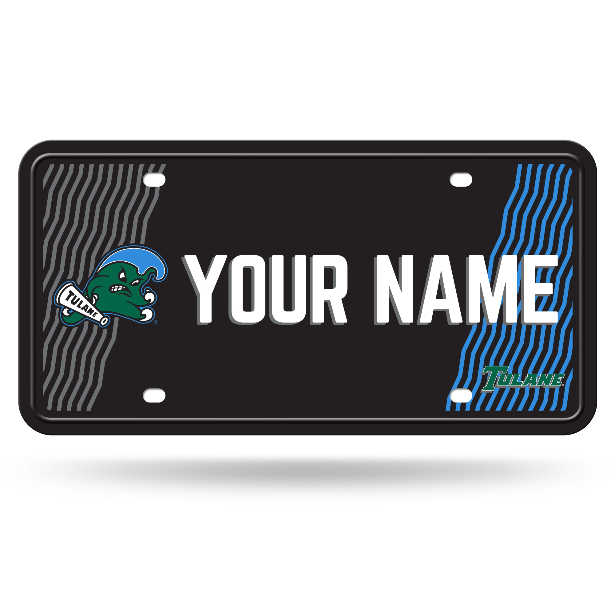 Tulane Green Wave 6" x 12" Personalized License Plate