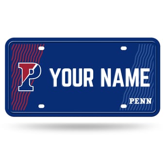 Pennsylvania Quakers 6" x 12" Personalized License Plate