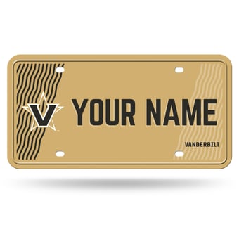 Vanderbilt Commodores 6" x 12" Personalized License Plate