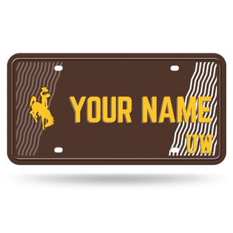 Wyoming Cowboys 6" x 12" Personalized License Plate