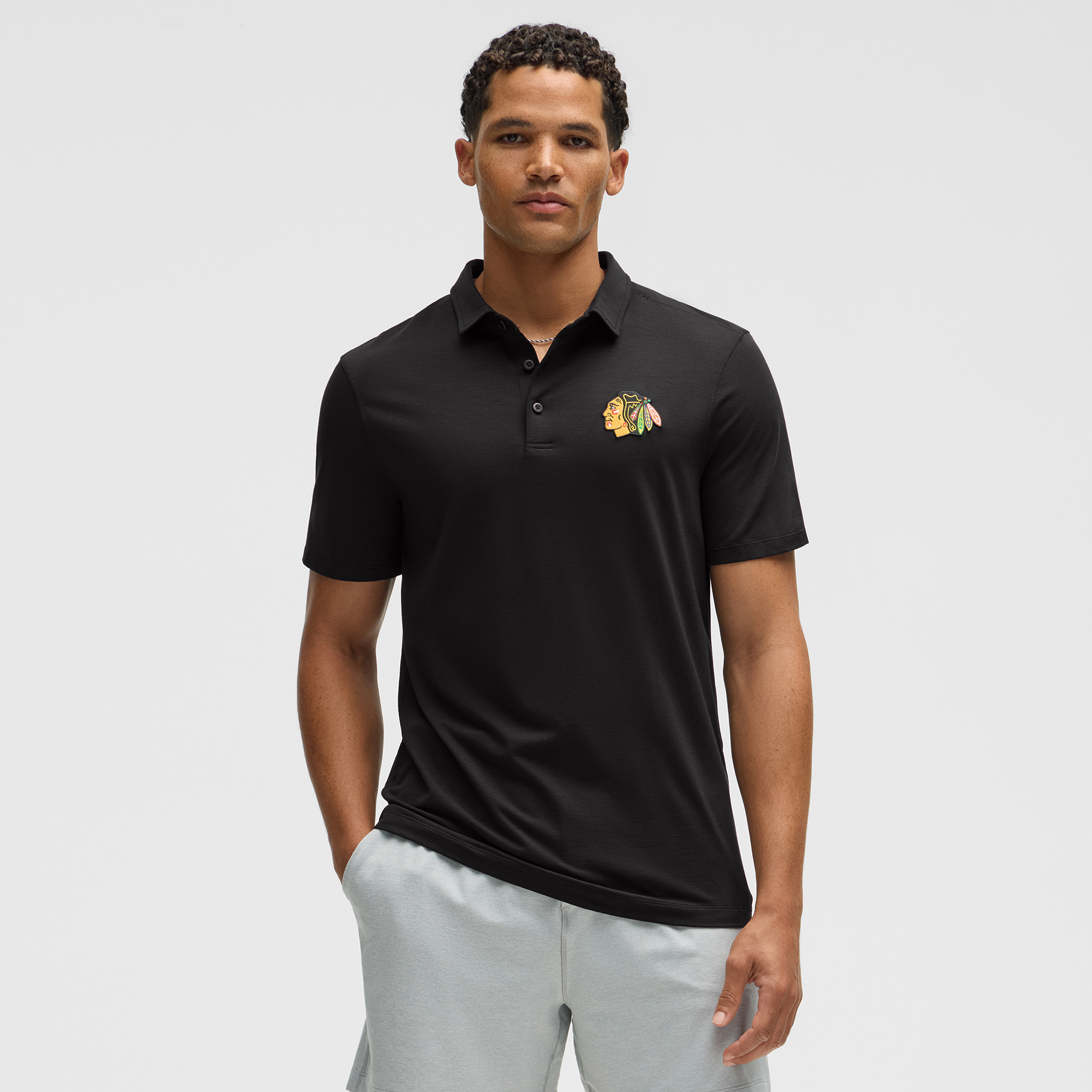 Men's lululemon Black Chicago Blackhawks Evolution Polo