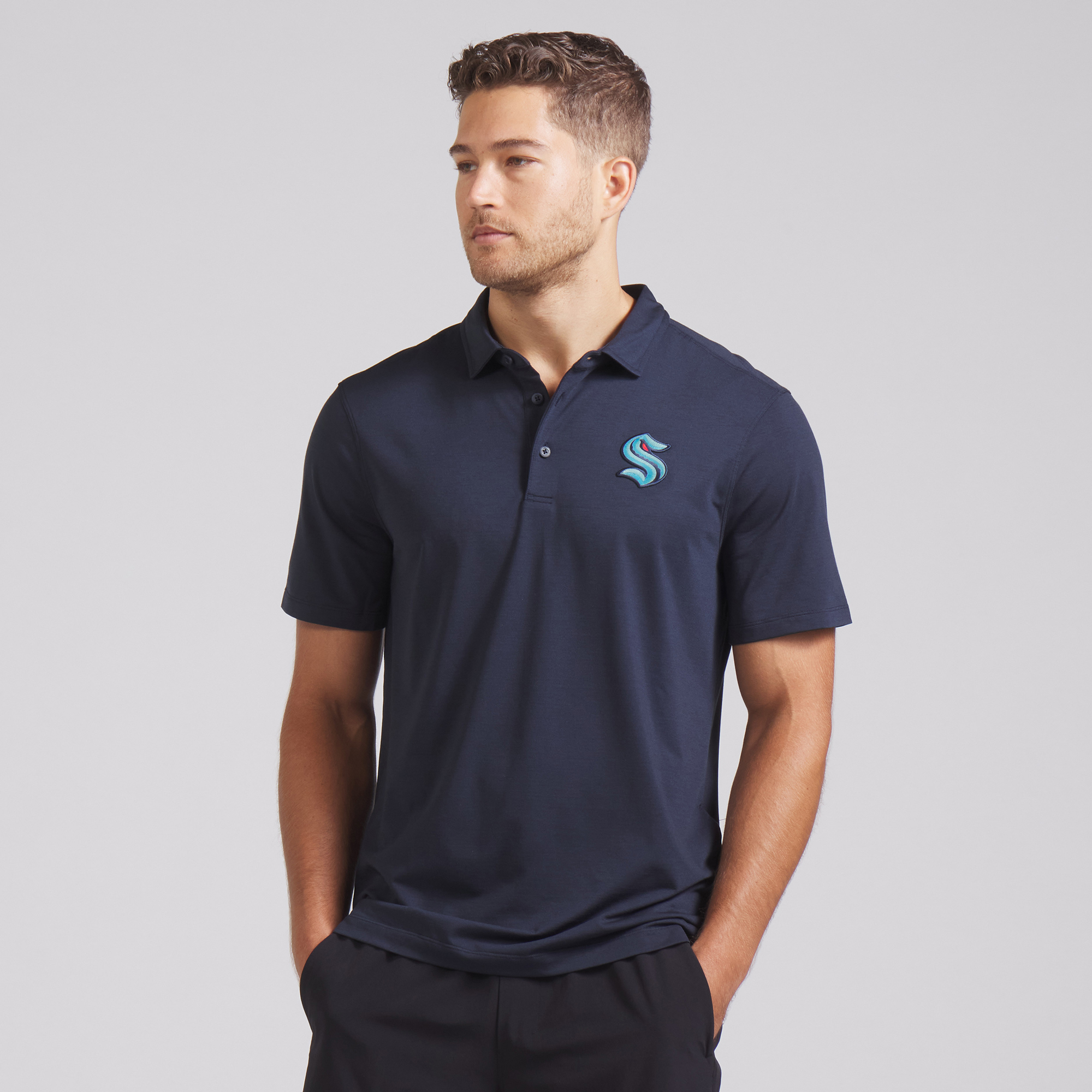 Men's lululemon Nautical Navy Seattle Kraken Evolution Polo