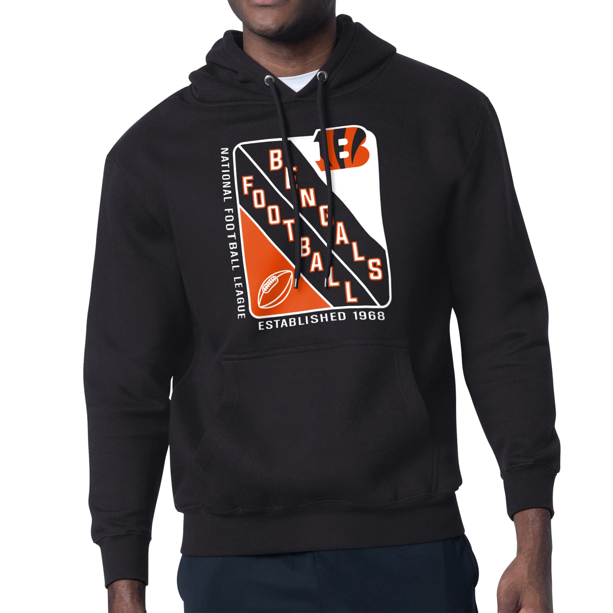 Men’s Starter Black Cincinnati Bengals Shield Logo Pullover Hoodie Men’s Starter Black Cincinnati Bengals Shield Logo Pullover Hoodie