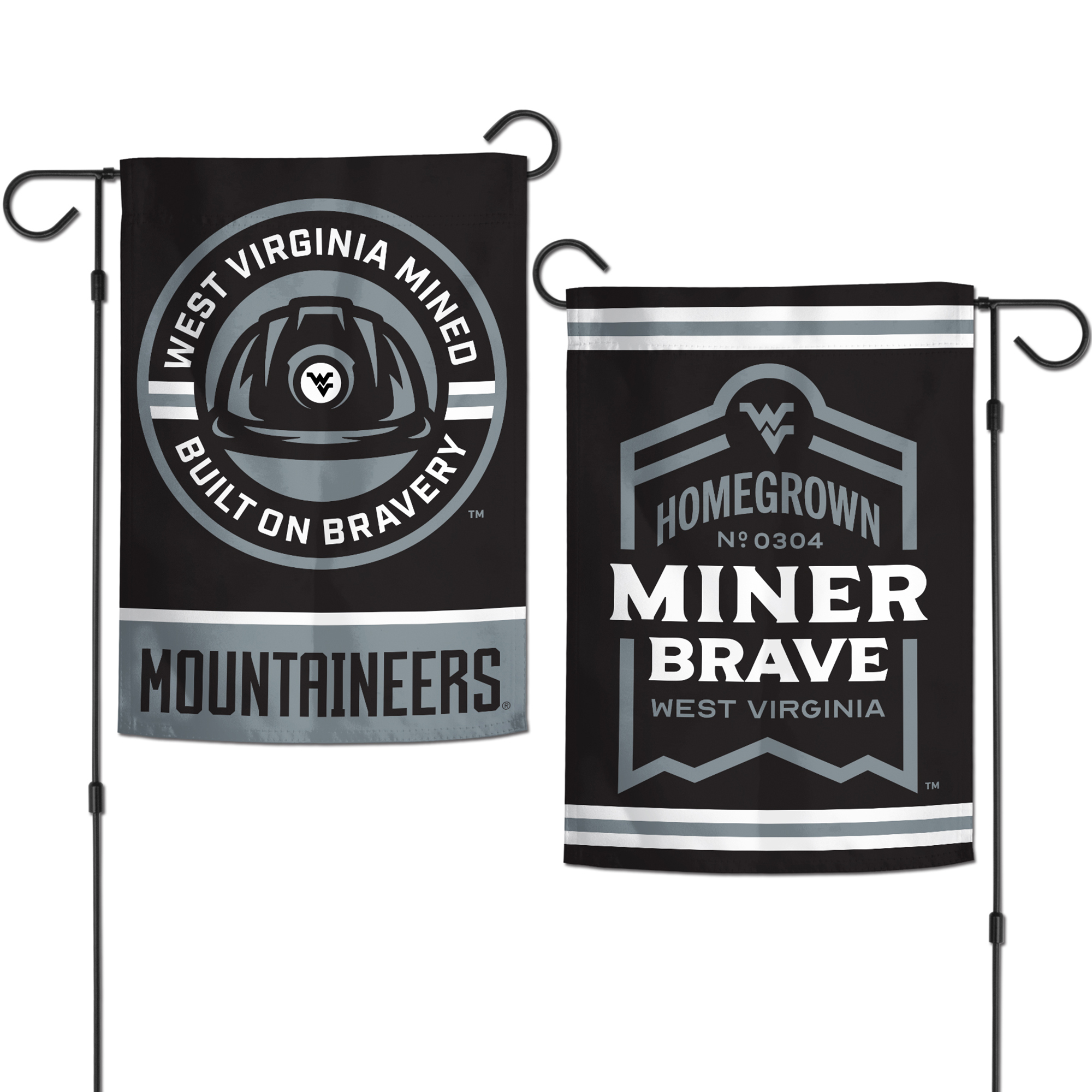 WinCraft West Virginia Mountaineers 12'' x 18'' Built On Bravery Double-Sided Garden Flag