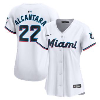 Women's Nike Sandy Alcantara White Miami Marlins Home Limited Player Jersey