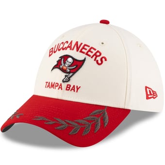 Men's New Era Cream/Red Tampa Bay Buccaneers 2025 NFL Draft 39THIRTY Flex Hat