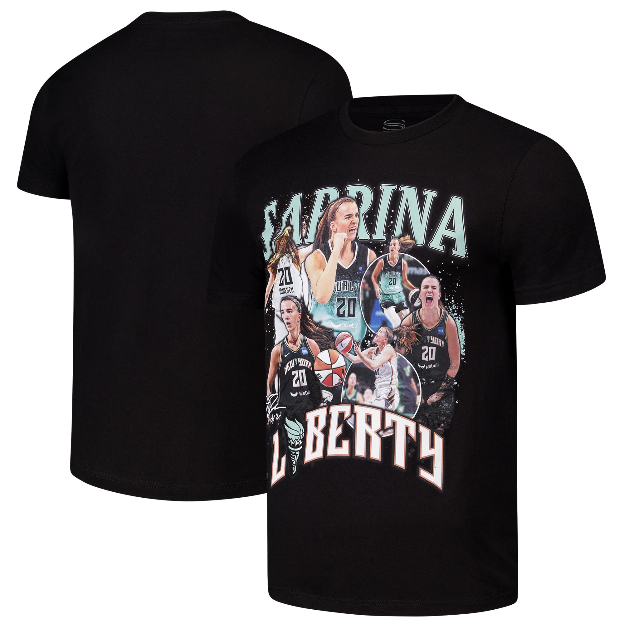 Unisex Stadium Essentials Sabrina Ionescu Black New York Liberty 2024 Crossroads T-Shirt
