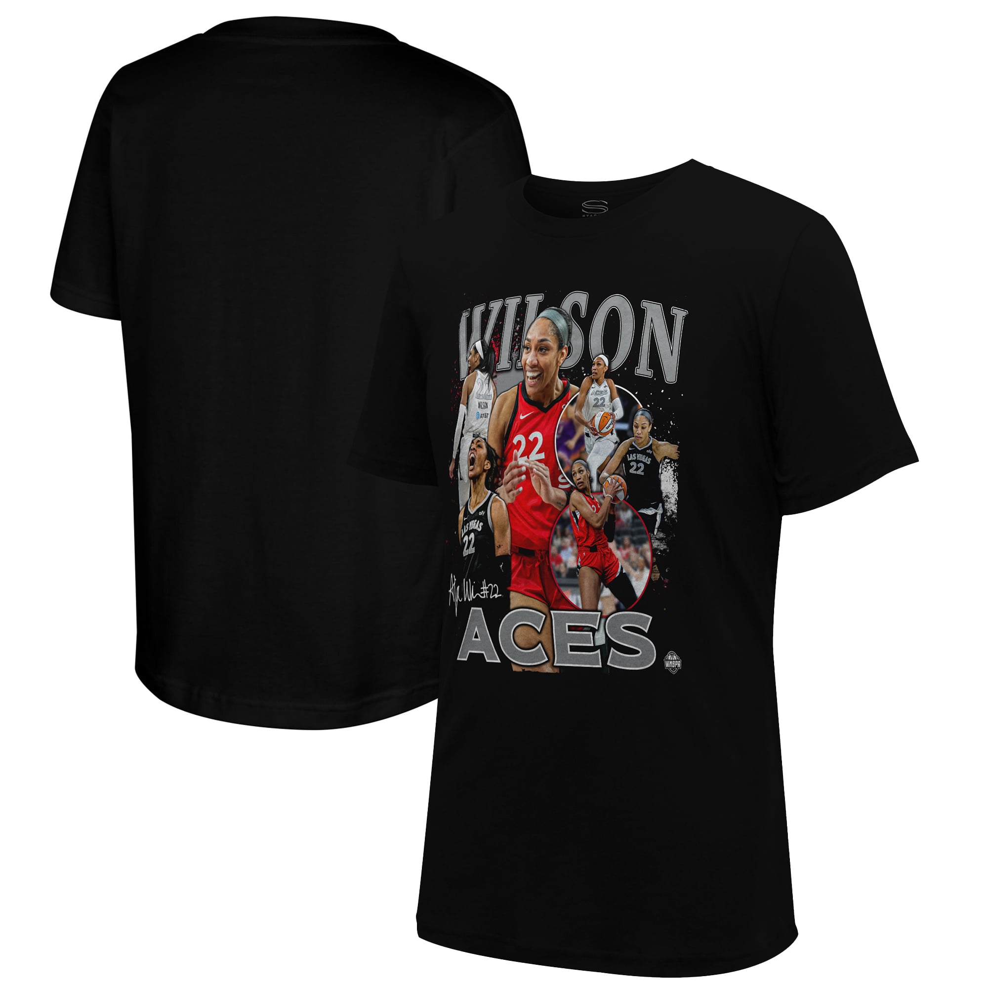Unisex Stadium Essentials A'ja Wilson Black Las Vegas Aces Crossroads T-Shirt