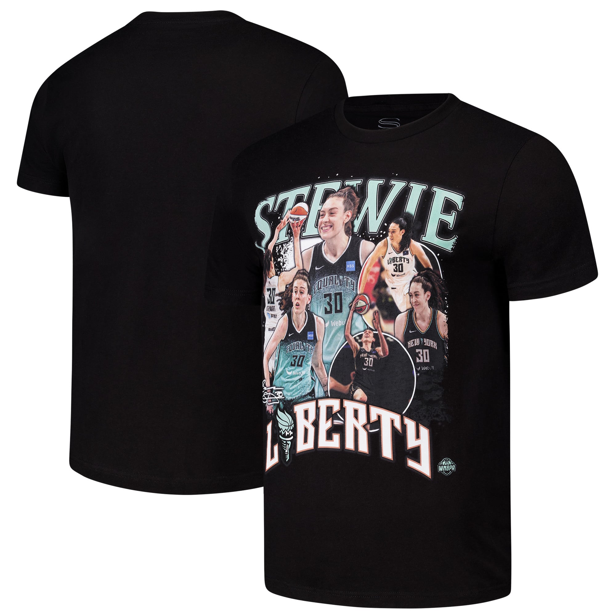 Unisex Stadium Essentials Breanna Stewart Black New York Liberty 2024 Crossroads T-Shirt