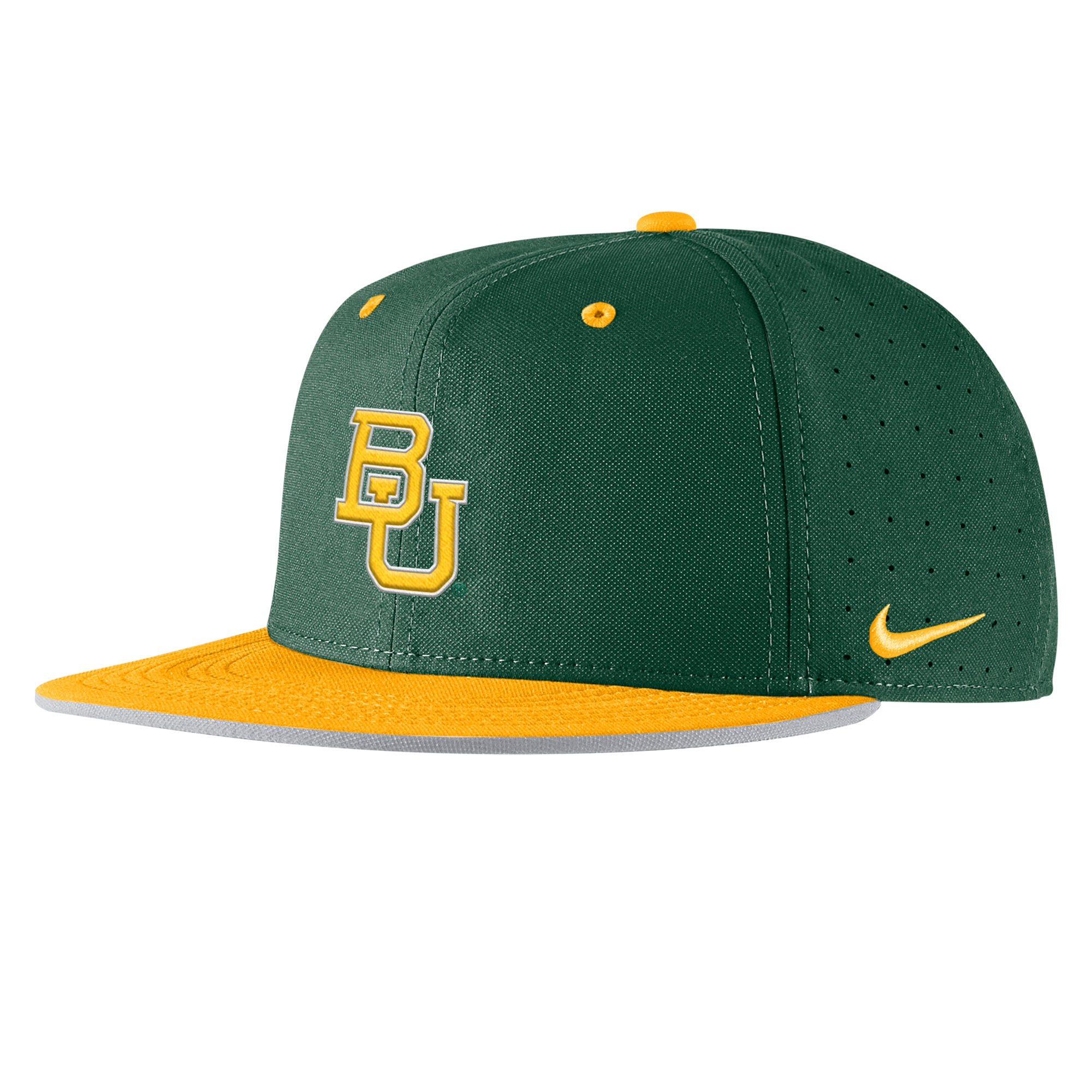 Men's Nike Green Baylor Bears 2025 On-Field True Performance Baseball Fitted Hat