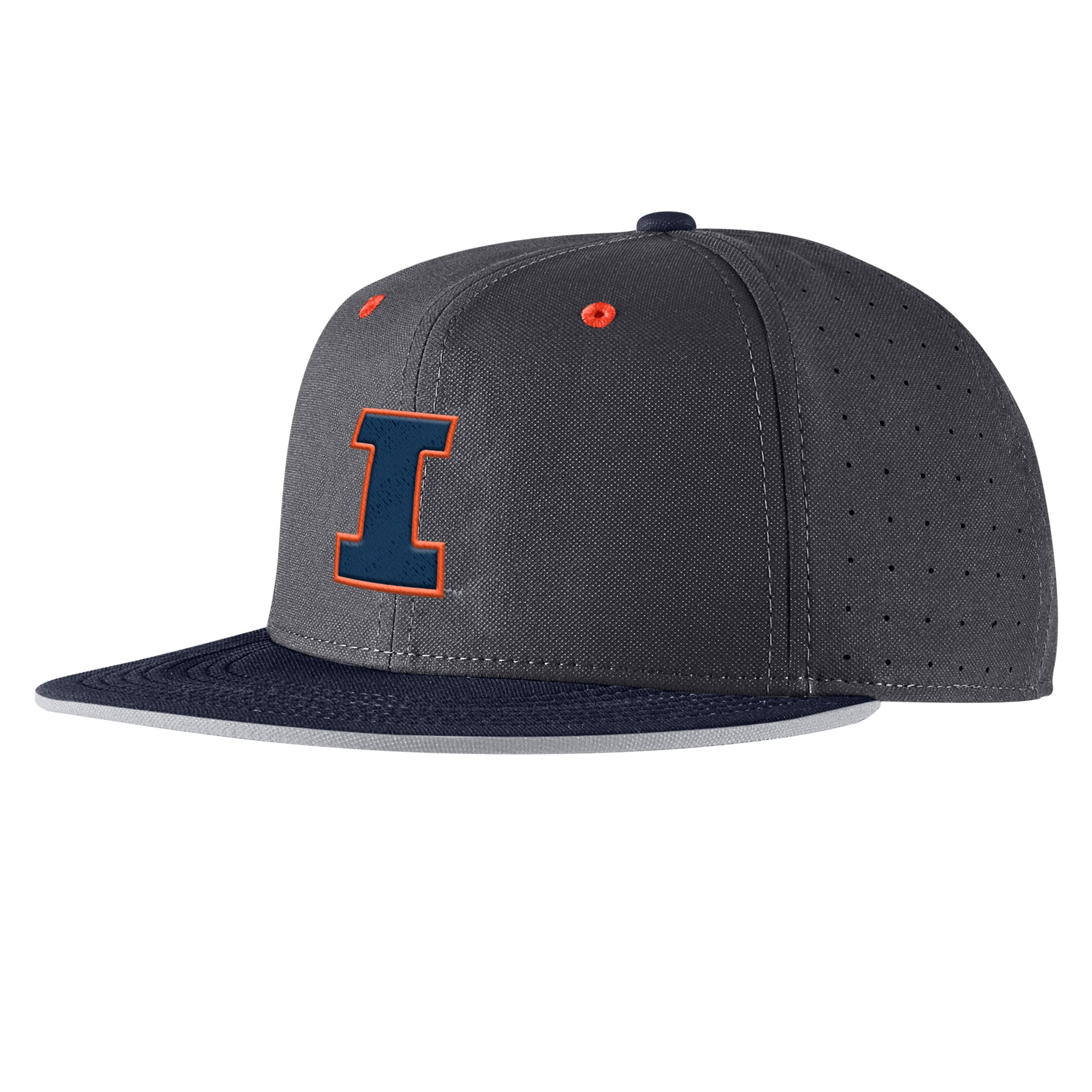 Men's Nike Anthracite Illinois Fighting Illini 2025 On-Field True Dri-FIT Fitted Hat